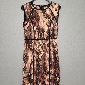 Jennifer Lopez Snakeskin Ponte Sheath Dress